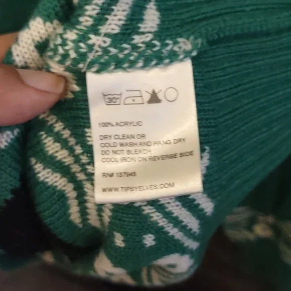 Tipsy Elves ugly Christmas sweater gnome with axe 🪓 - Picture 4 of 4